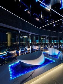 Apartments in Sky Tower with Bathtub near the window