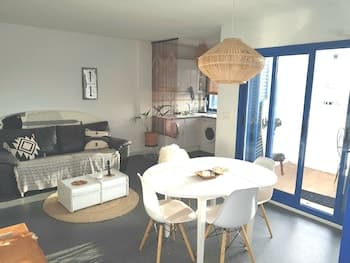 Beach House with Balcony and beach view