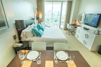 Ocean, Marina & City View Studio + Balcony #2