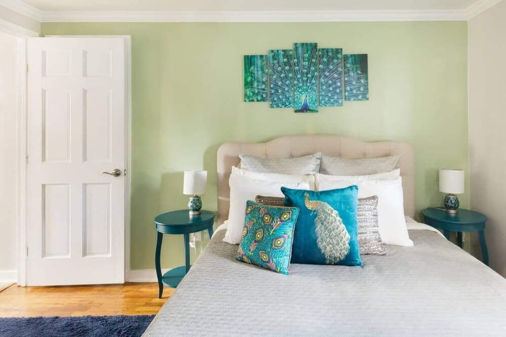 Vibrant, Colorful Condo Building With Backyard Firepit and Games