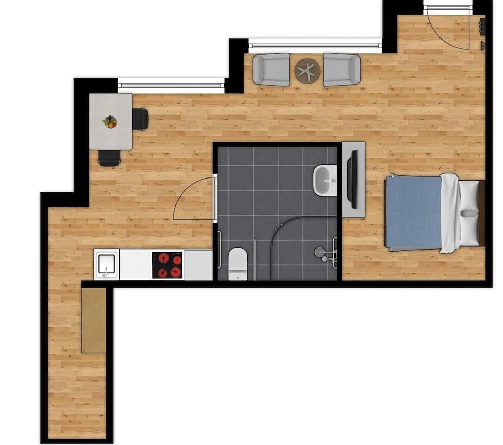 Comfortable Studio With a View Over the City