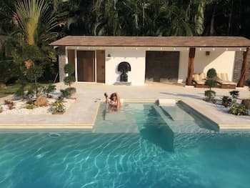 Las Terrenas Front Beach And Garden Villa With Private Staff