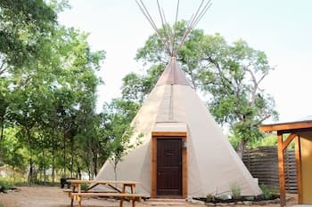 Sitting Bull Tipis 6 on Guadalupe River