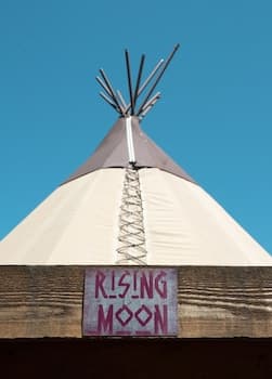Rising Moon 8 - Tipis on Guadalupe River
