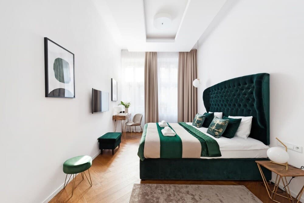 An Elegant Cozy Apartment Filled With Pieces of art gym spa Transport