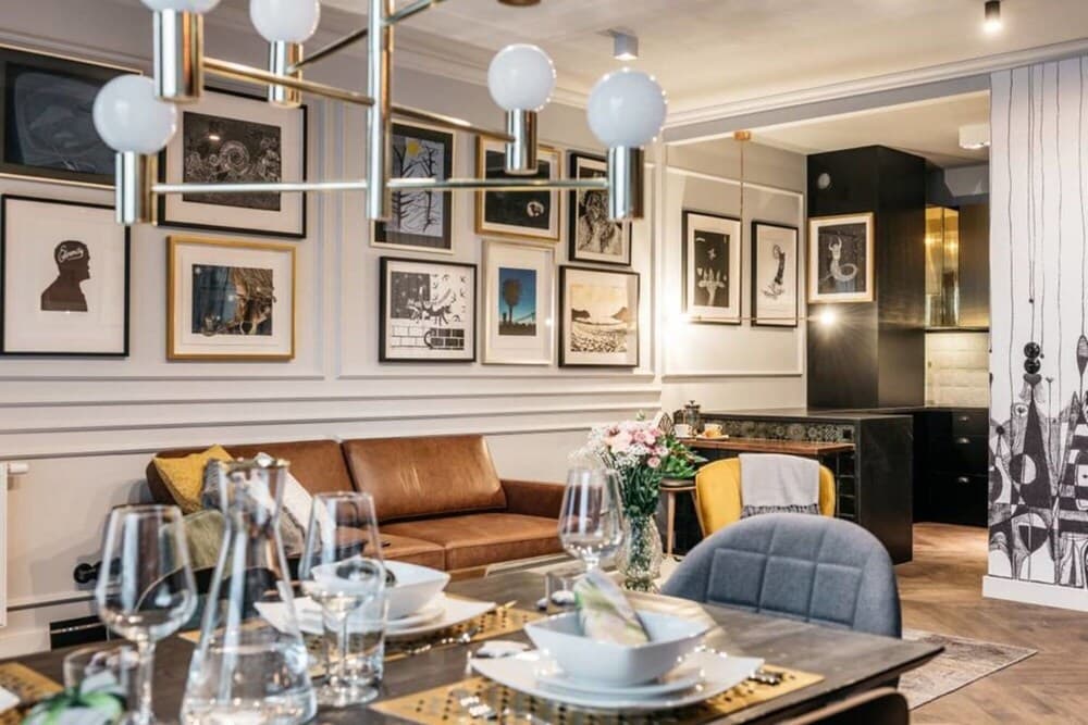 View Local Artwork in Chic Home in the Jewish Area