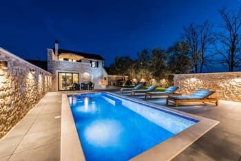 Luxury stone villa with pool