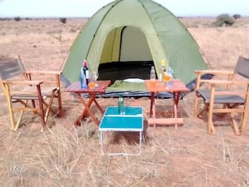 Amanya Double Pitch Tent With Mt Kilimanjaro View