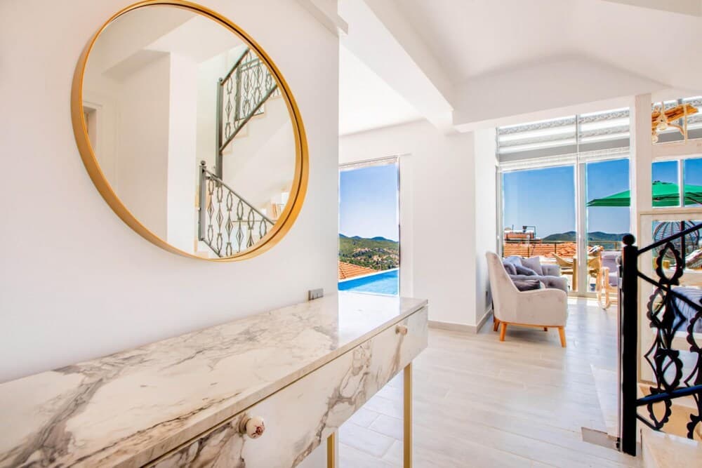 Triplex Villa With Sauna Pool and Sea View in Kas