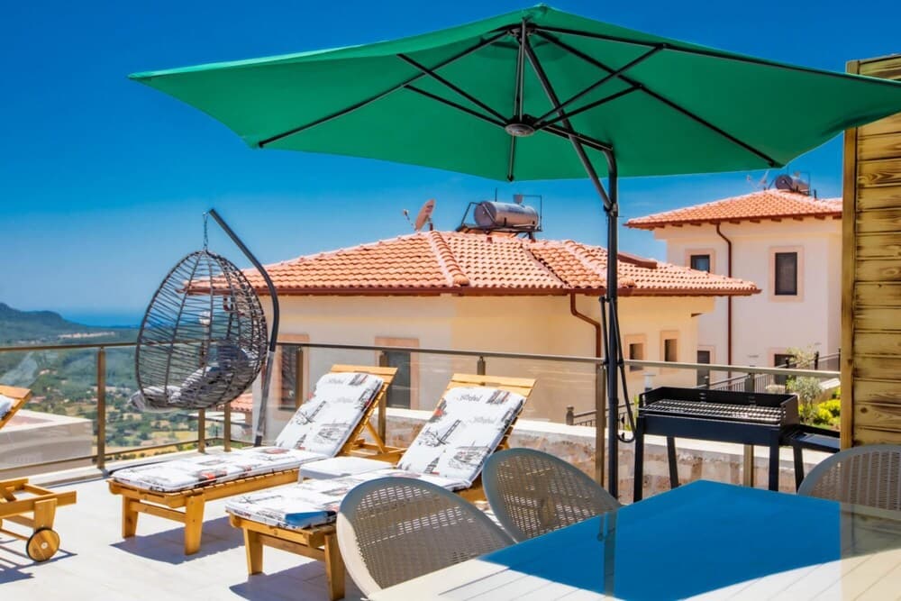 Triplex Villa With Sauna Pool and Sea View in Kas