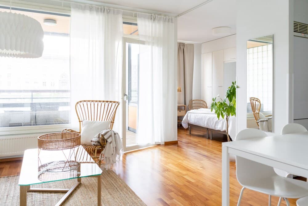 1br apartment with terrace and sauna