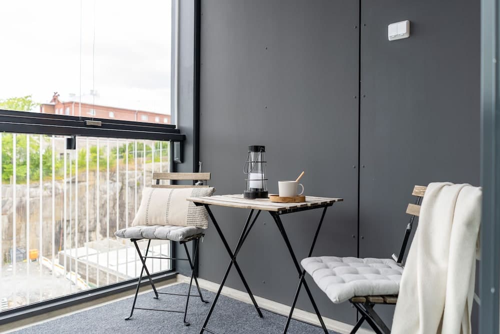 Private sauna and balcony in Kakola