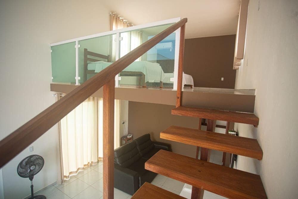 Lindo Mezanino 400m do mar com Piscina Privativa