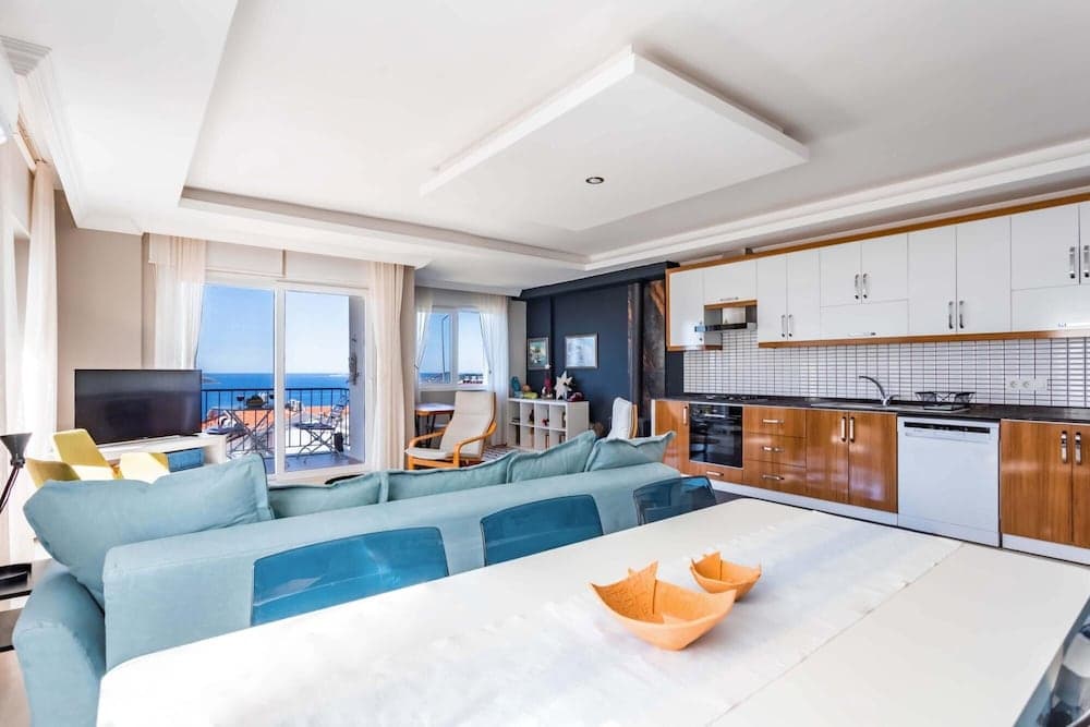 Furnished Cozy Flat With Wide Sea View in Kas