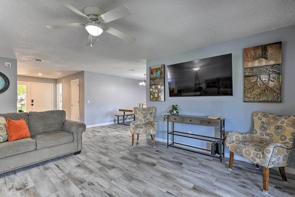 Lanai & Pond at Tranquil Bradenton Retreat!