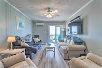 Convenient Retreat w/ Balcony & Ocean Views!