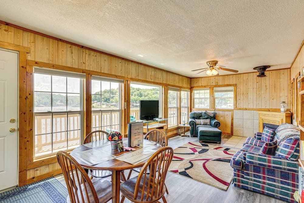 Lakefront Ozark Cottage: Deck w/ Covered Dock!
