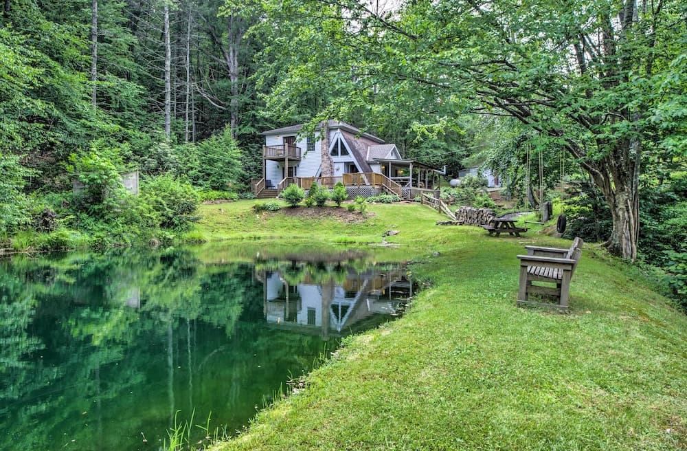 Serene Todd Getaway w/ Private Pond & Creek Views!