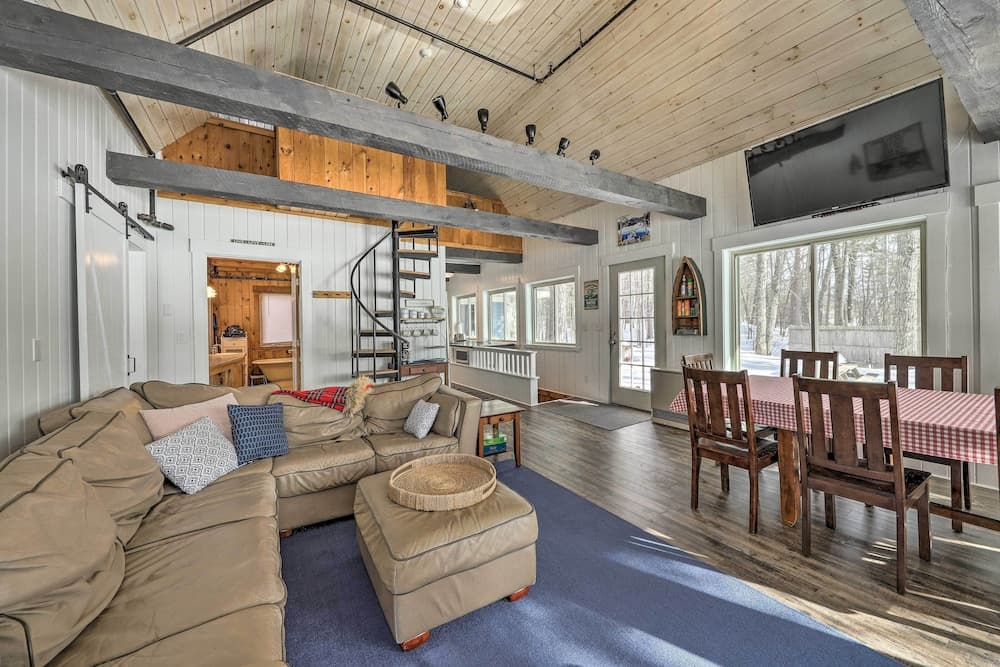 Quiet Waterfront Cabin w/ Dock, Game Room, Hot Tub