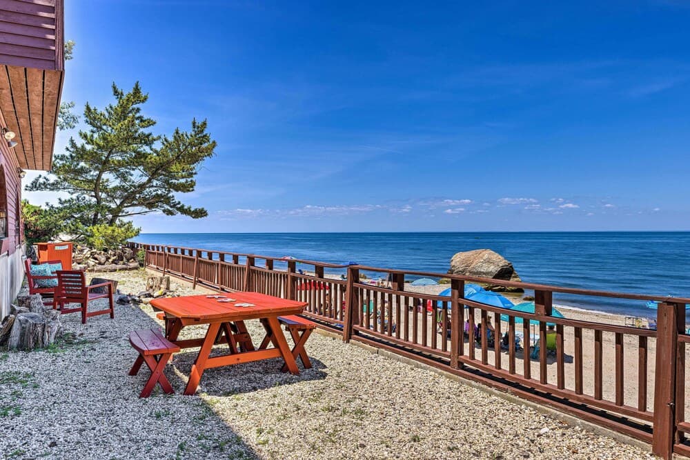 Beachfront Wading River Home w/ Deck & Grill!