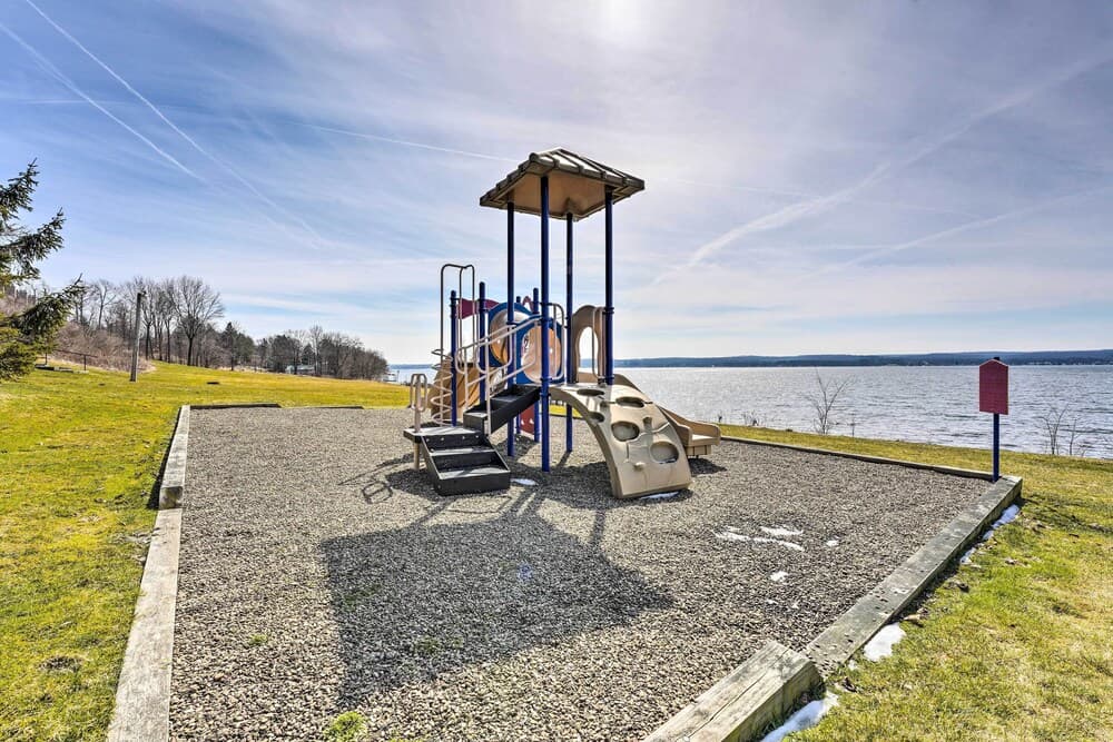 Waterfront Dewittville Condo w/ Furnished Balcony!