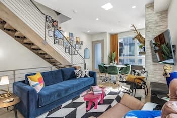 The Brass Stagg New Modern Row Home Roof Top Deck Firepit