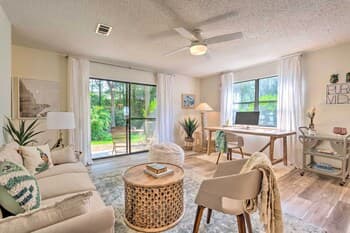 Townhome w/ Lush Forest View, Steps to Beach!