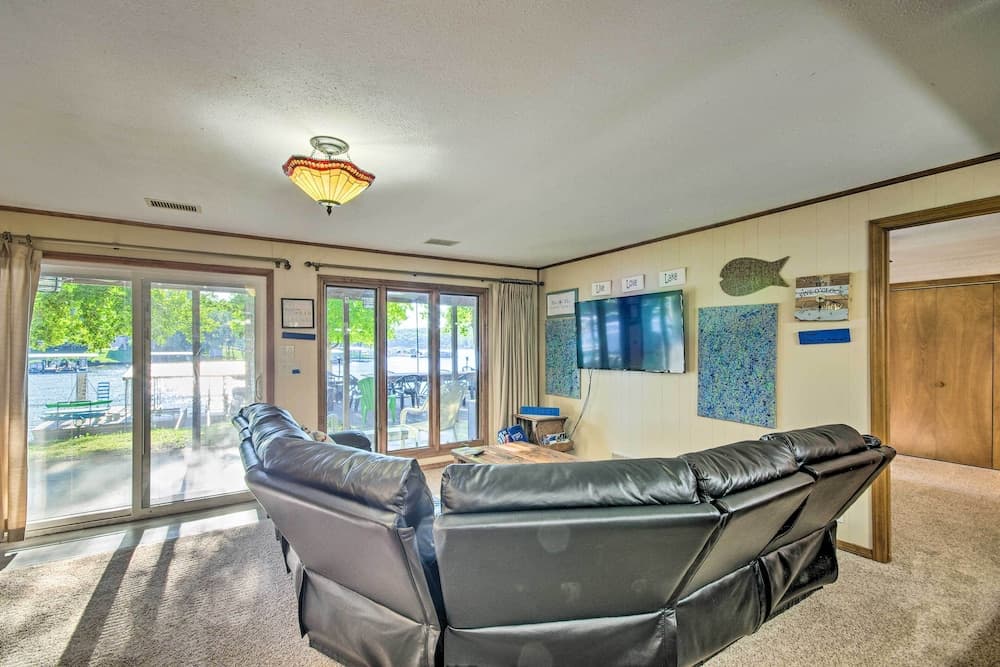 Boat Dock + Slides: Lakefront Gravois Mills Home