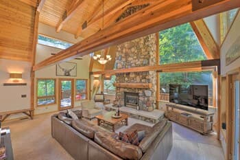 Spacious Alpine Cabin w/ Fireplace & Deck!