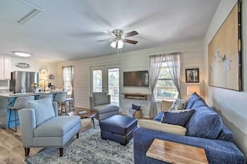 Waterfront Bay St Louis Oasis w/ Deck & Dock!