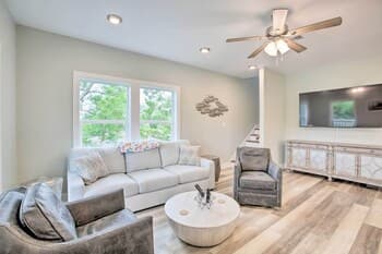 Modern Waveland Home w/ Deck, Walk to Beach!