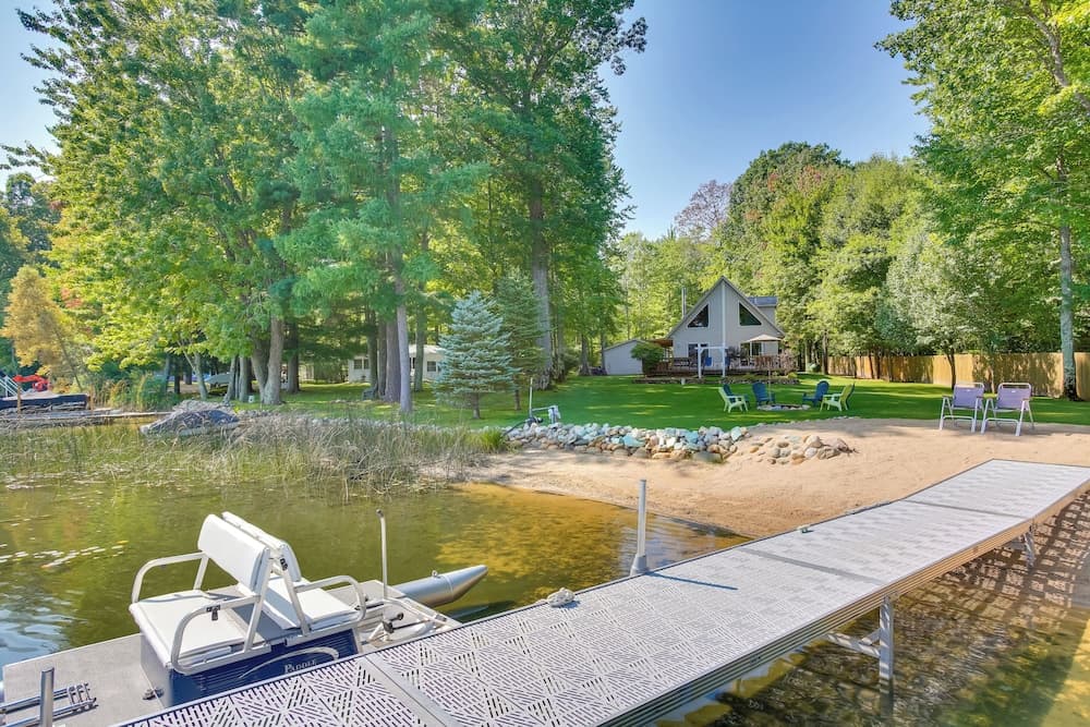 Interlochen Lake House w/ Deck, Fire Pit & Dock!