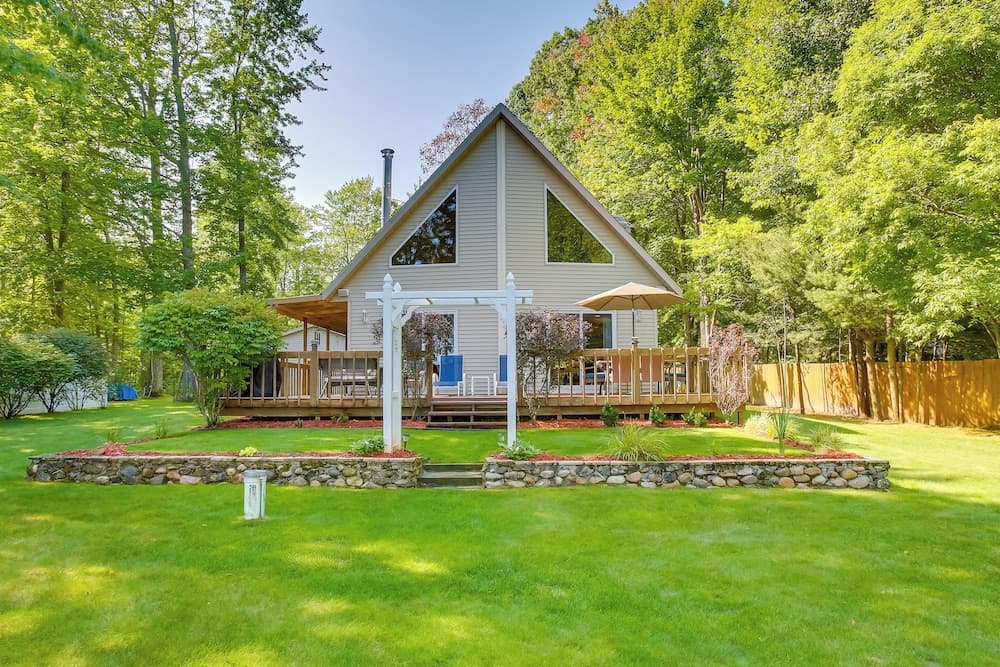 Interlochen Lake House w/ Deck, Fire Pit & Dock!