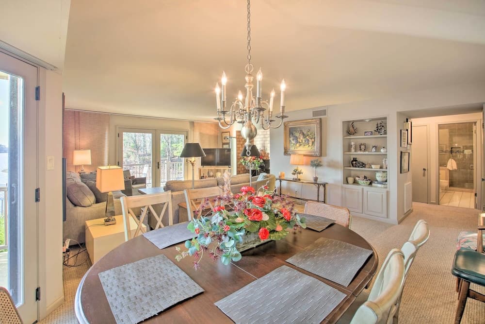 Fireplace, Pool Access: Waterfront Hot Springs Gem