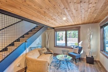 Modern Lakeside Comfort: Walk to Dock & Tahoe City