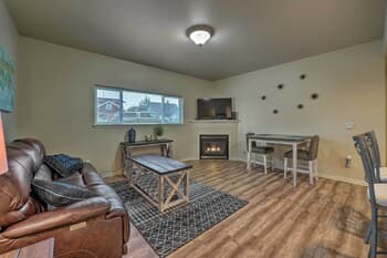 Central Apt: Private Fireplace & Patio Access