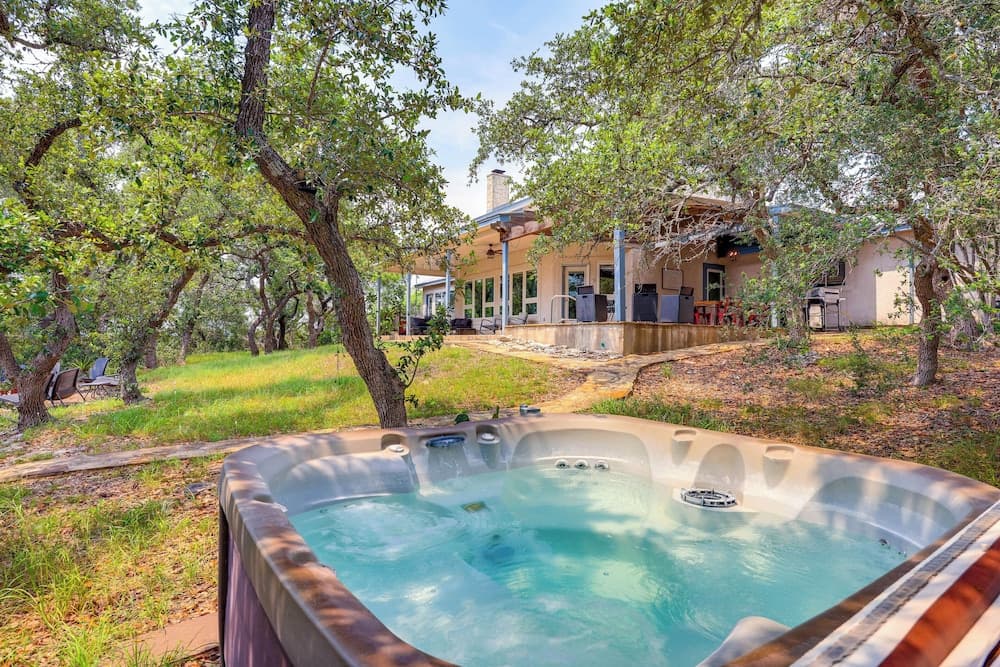Modern Fischer House w/ Deck, Fire Pit & Hot Tub!