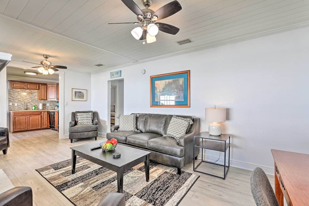 Chic Home w/ Fire Pit & Patio, Walk to Lake!