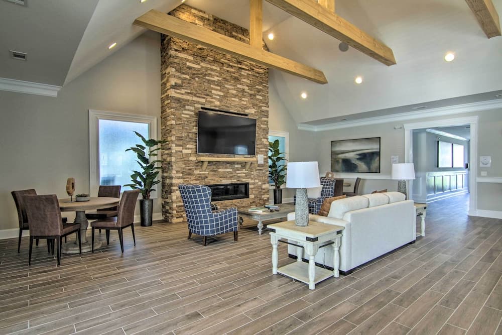 Porch + Pool Access: Millville Townhome!