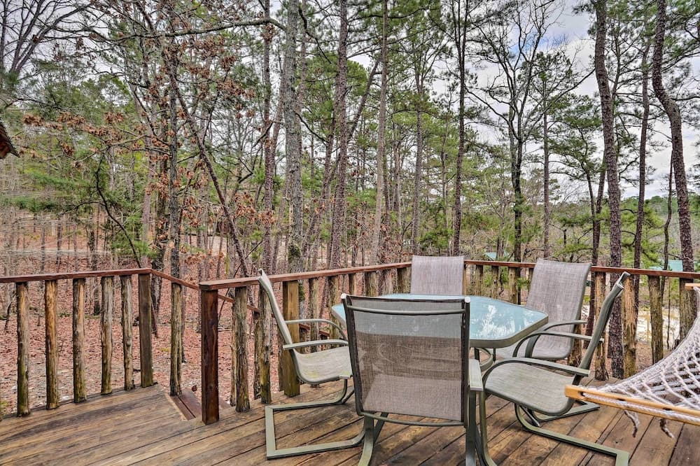 Broken Bow Log Cabin w/ Fire Pit, Pond, & Deck!