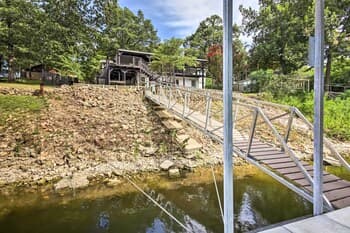 Modern Lakefront Home w/ Dock, Deck & Boat Slip!