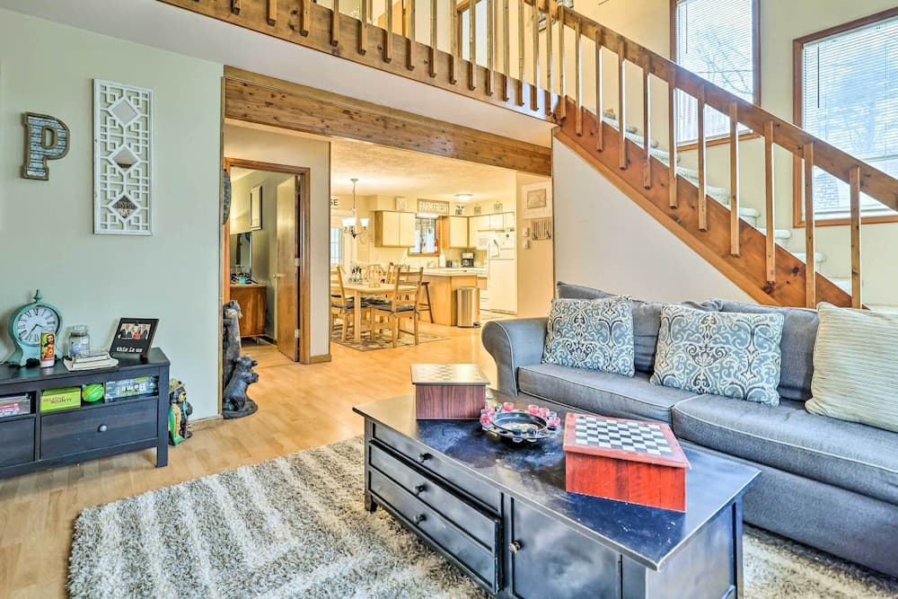 Walk to Locust Lake: Poconos Vacation Home!