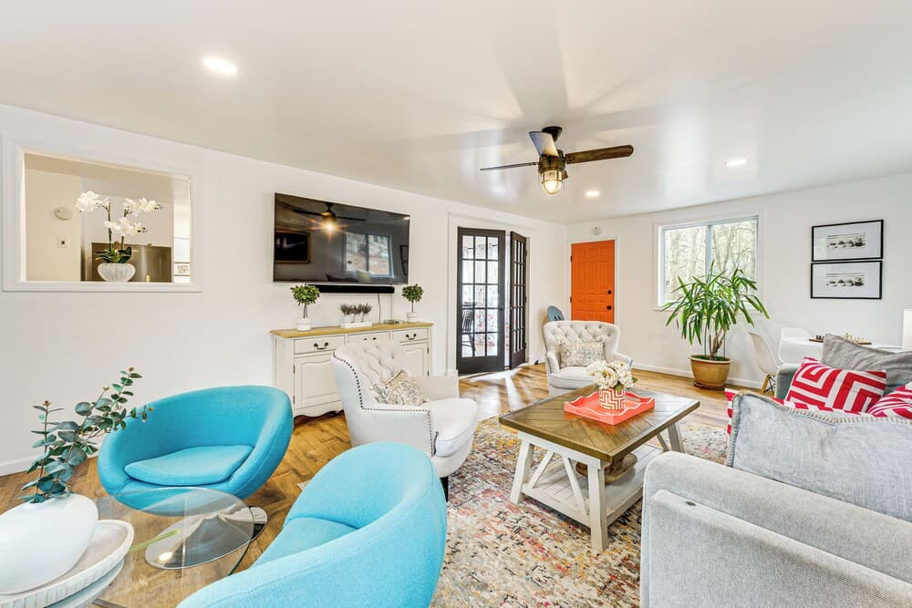 Deck, Fire Pit & Pool Access at Poconos Retreat!