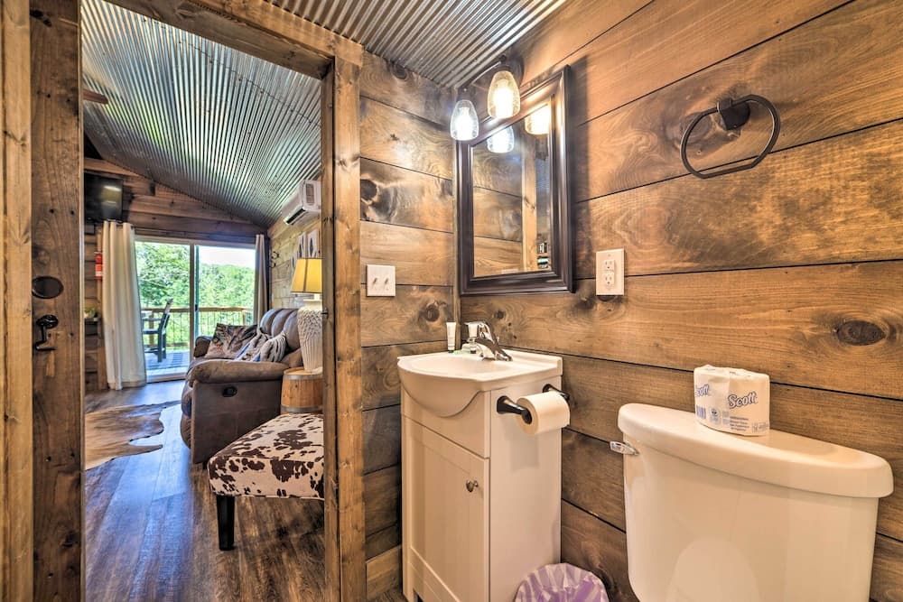 Rustic Dog-friendly Cabin w/ Deck & Fire Pit!