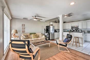 Modern Freeport Home + Decks, Steps to Beach!