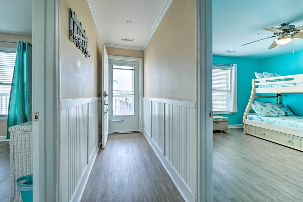 Ocean-view Oak Island Condo, 1 Block to Beach!