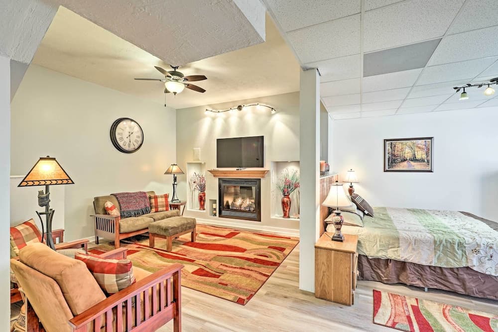 Asheville Mountain Getaway w/ Patio & Koi Pond!