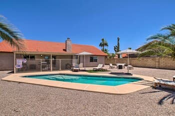 Modern Oasis w/ Heated Pool, Grill, & Fire Pit!