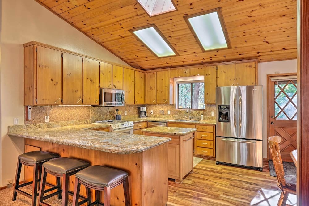 Deck w/ Forest Views: Quiet Twain Harte Cabin!