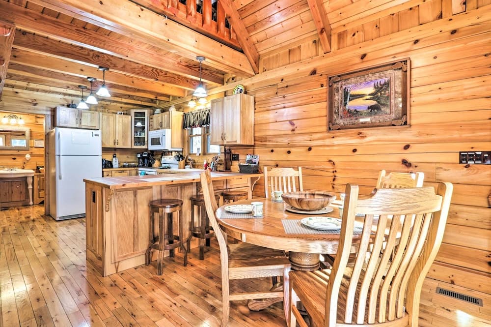 Deck & Game Room: Creekside Cabin in Sevierville
